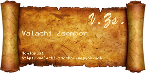 Valachi Zsombor névjegykártya